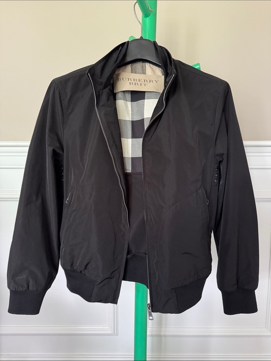Burberry Other - Burberry Black Bomber Jacket with Check Lining